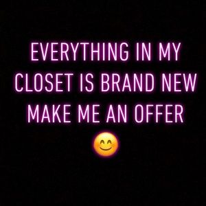 Everything in my closet is brand new